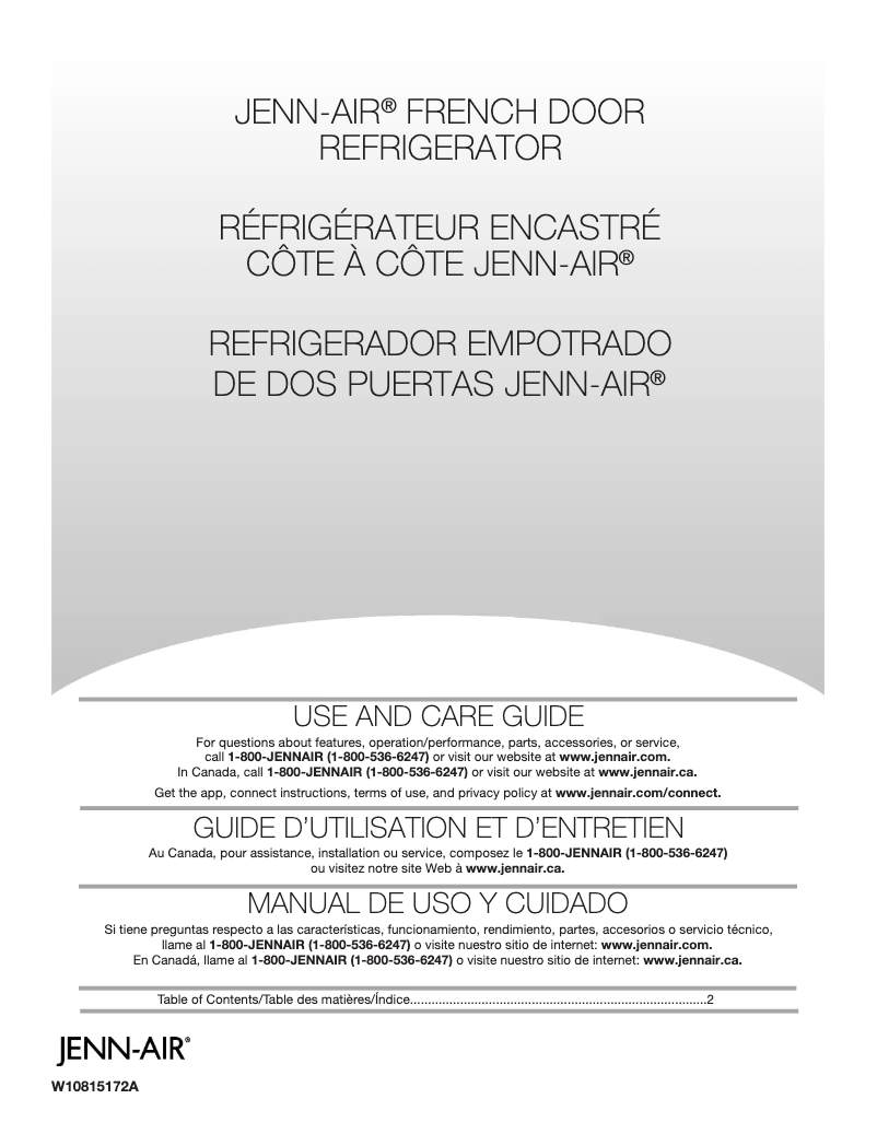 Image de la première page du manuel de l'appareil JFFCC72EFP