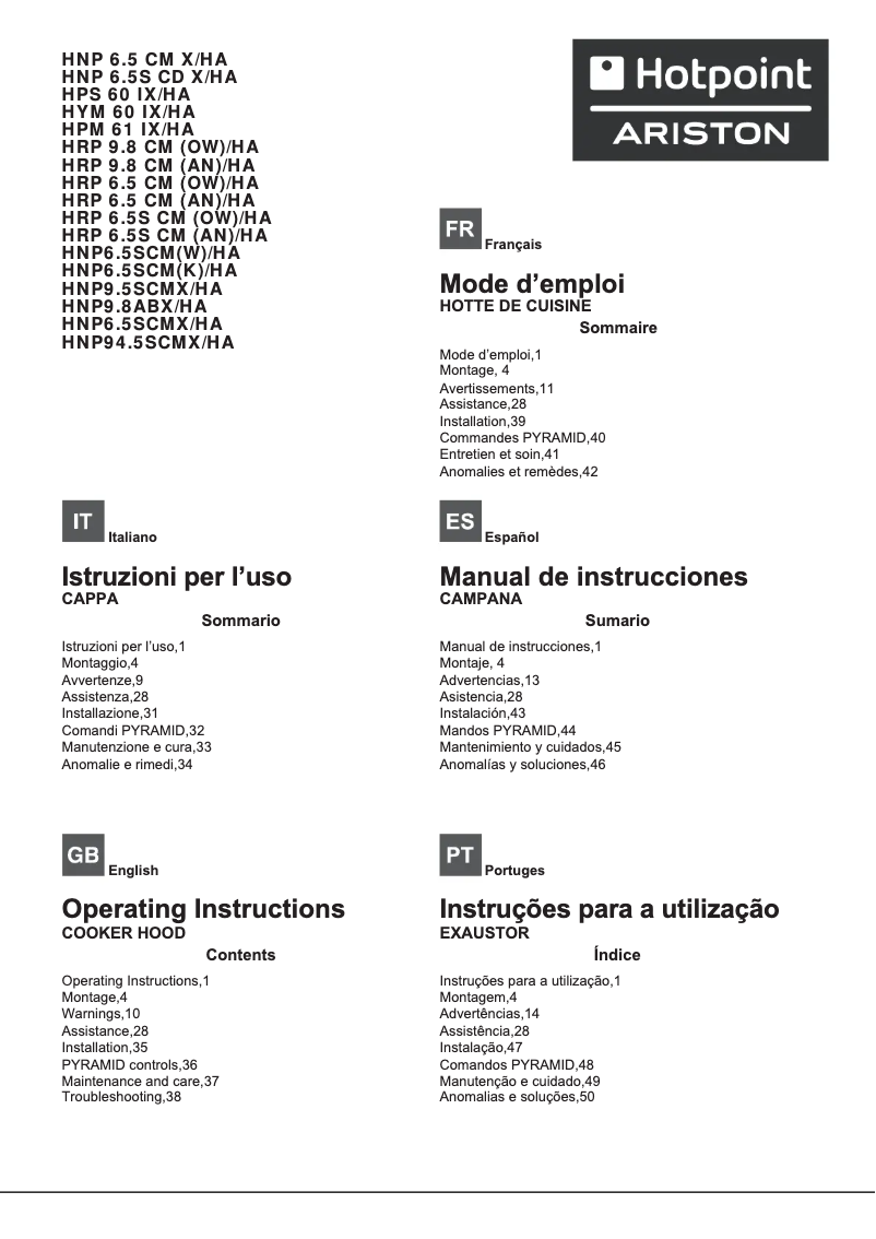 Image de la première page du manuel de l'appareil HRP 9.6 CM (OW)/HA