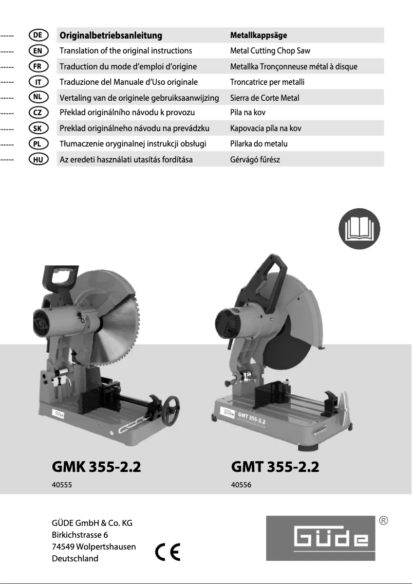 Page n°1 - Manuel utilisateur Güde GMT 355-2.2
