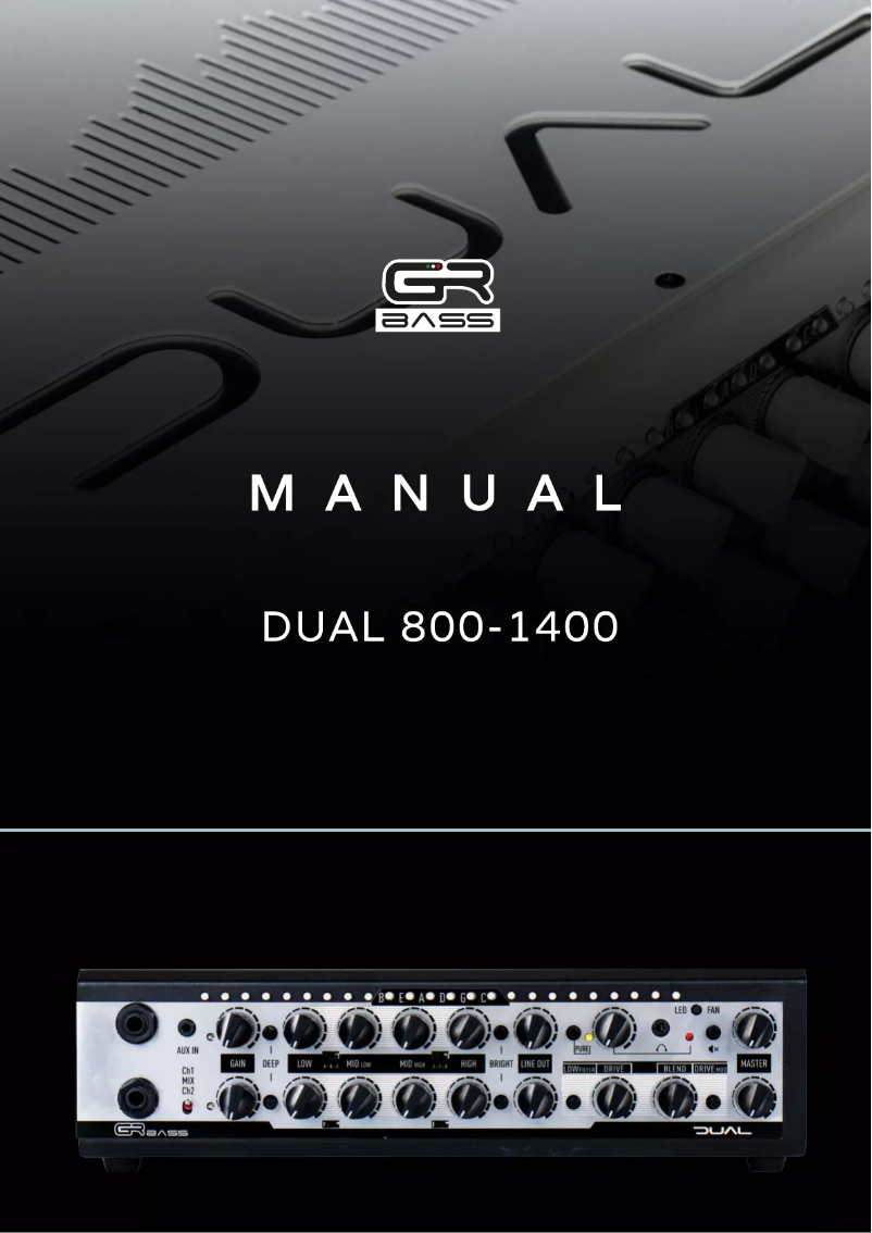 Page 1 de la notice Manuel utilisateur GR Bass Dual 1400