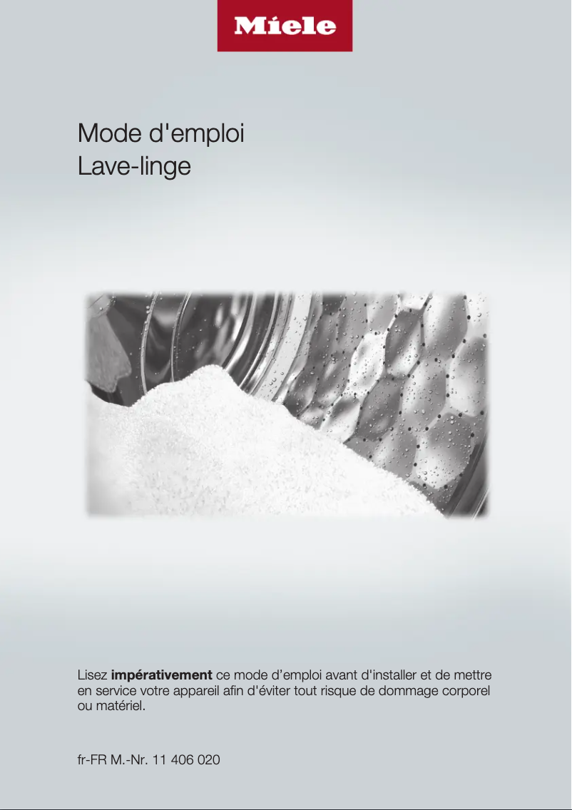 Page n°1 - Manuel utilisateur Miele WWD020