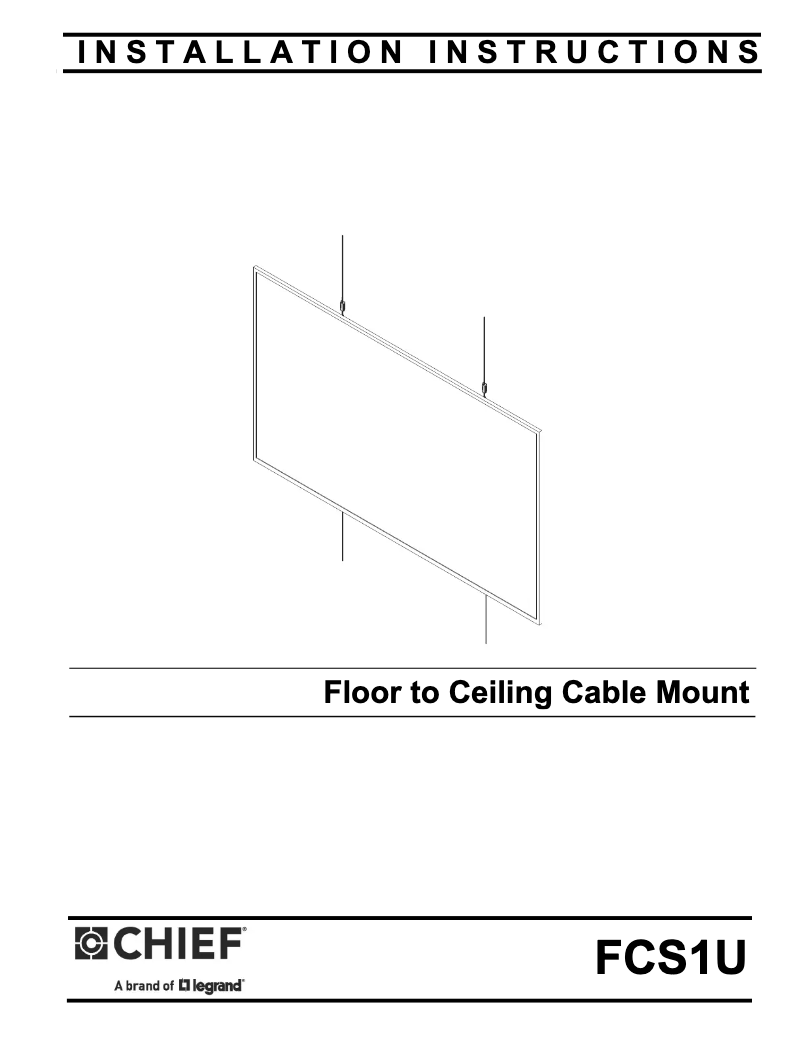 Page 1 de la notice Manuel utilisateur Chief FCS1U
