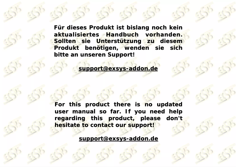 Page 1 de la notice Manuel utilisateur EXSYS EX-47999