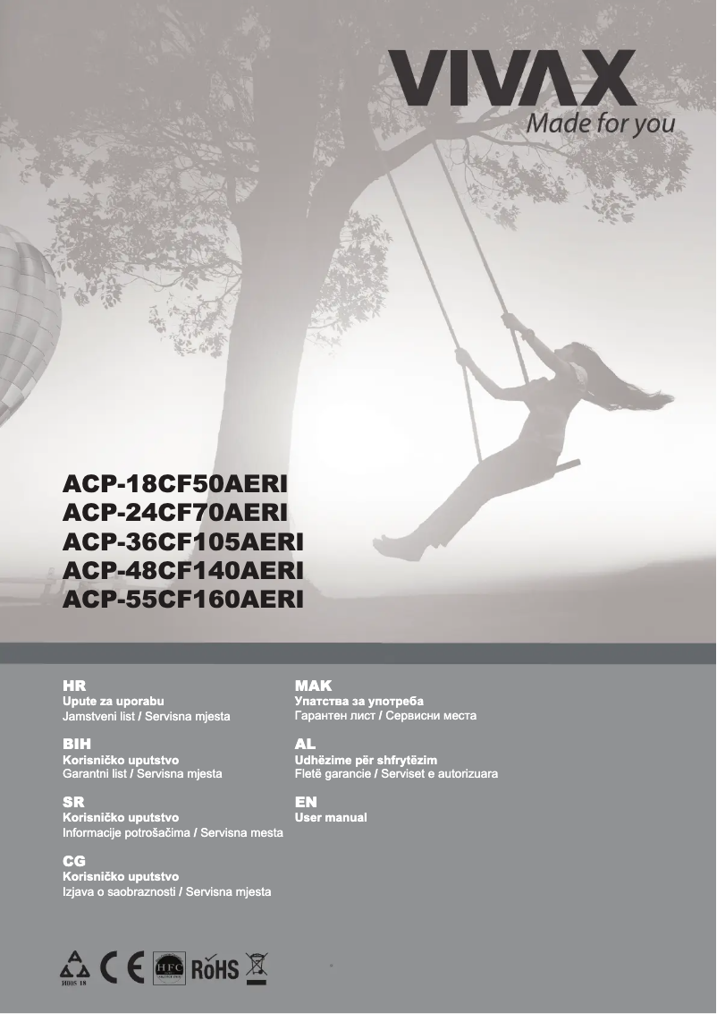 Page 1 of the manual User Manual Vivax ACP-48CF140AERI