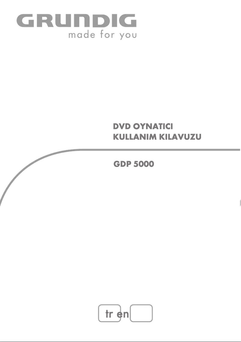 Image de la première page du manuel de l'appareil GDP 5000