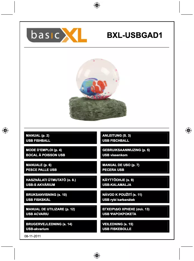 Image de la première page du manuel de l'appareil BXL-USBGAD1