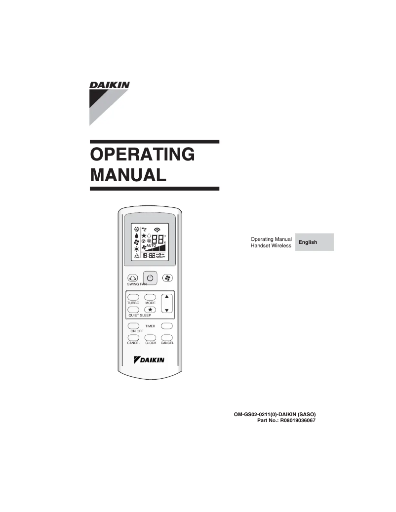 Página 1 del manual Manual de usuario Daikin FHYC50JEVLK