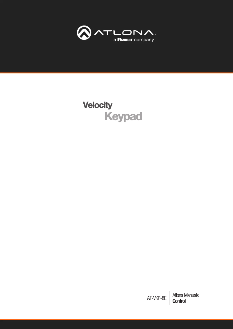 Page 1 de la notice Manuel utilisateur Atlona AT-VKP-8E