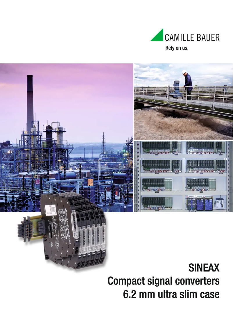 Page 1 de la notice Brochure Camille Bauer Sineax VS52