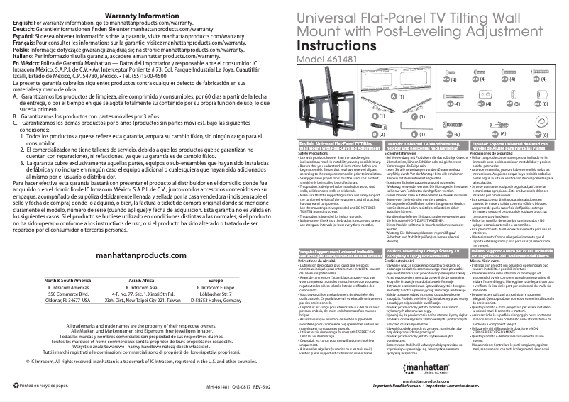Image de la première page du manuel de l'appareil 461481