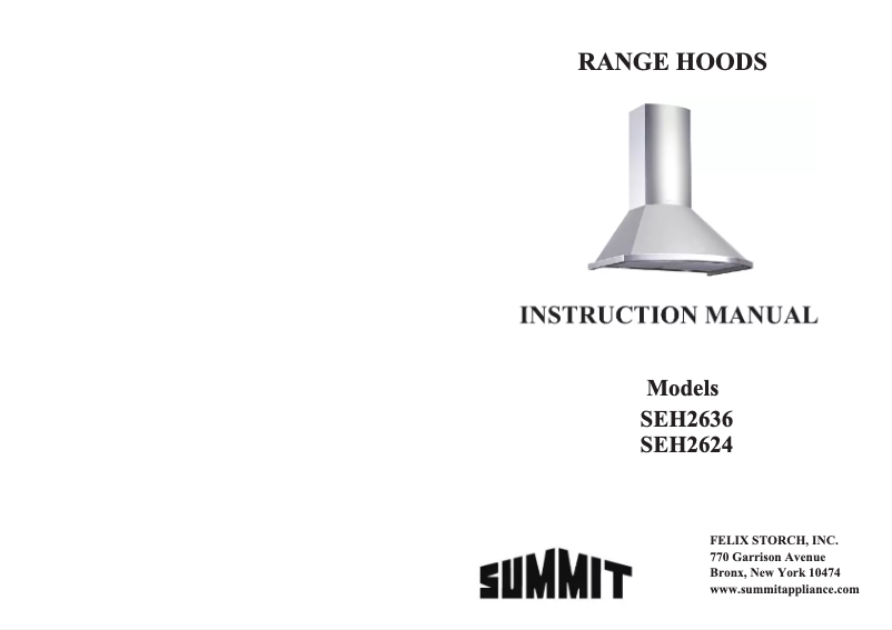 Page n°1 - Manuel utilisateur Summit SEH2624