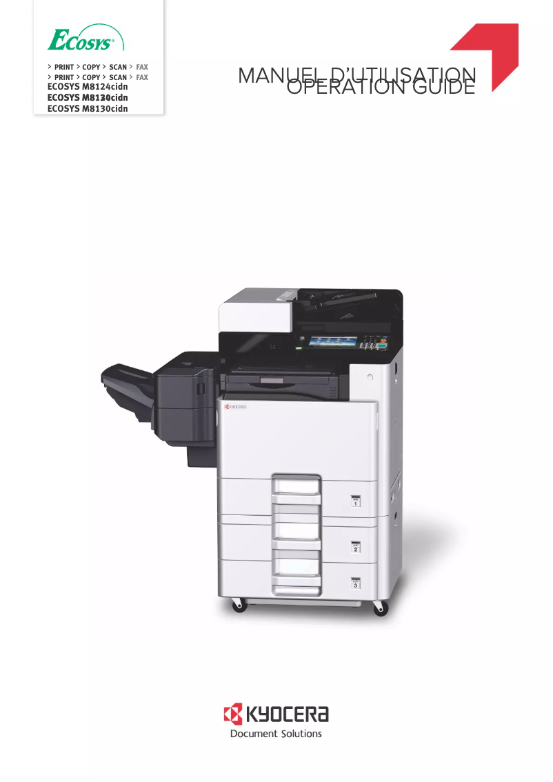 Page 1 de la notice Manuel utilisateur Kyocera ECOSYS M8124cidn