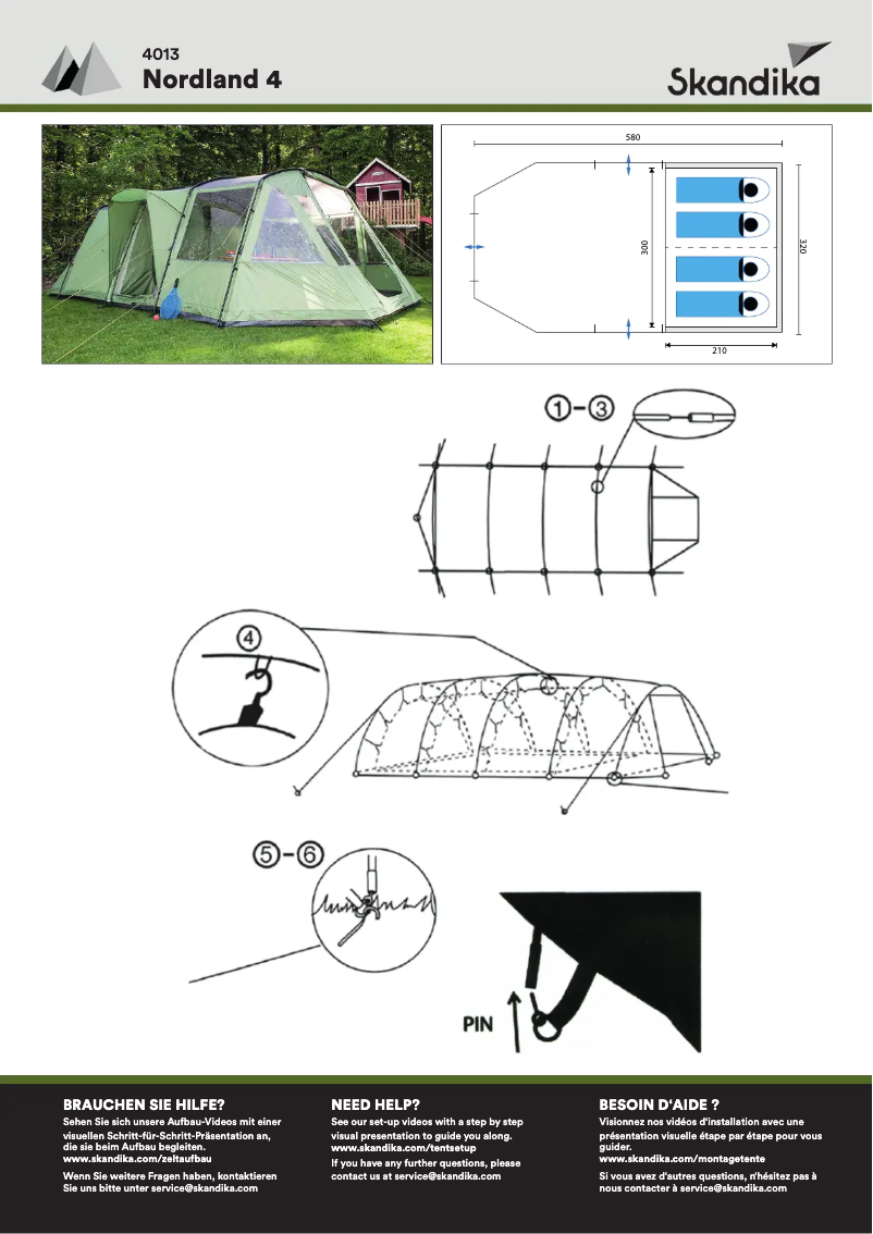Page 1 de la notice Manuel utilisateur Skandika Nordland 4