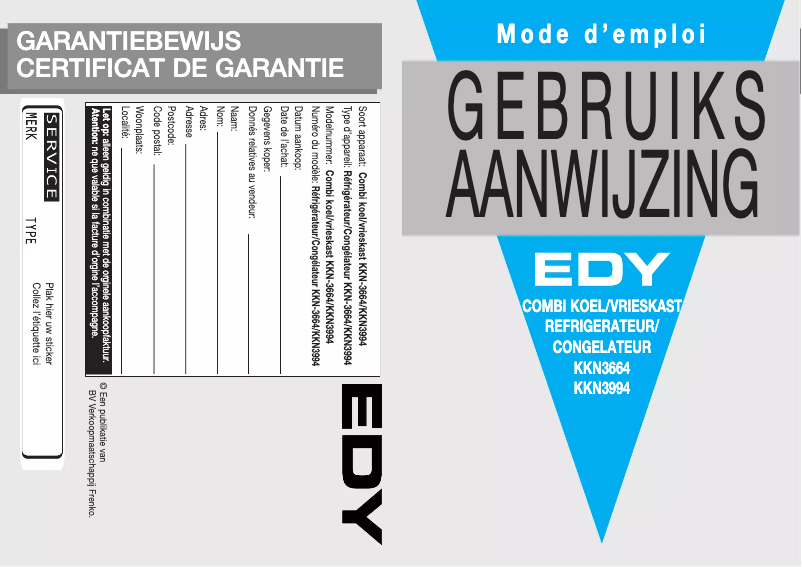 Page n°1 - Manuel utilisateur Edy KKN3664