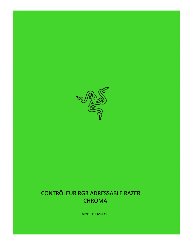 Page 1 de la notice Manuel utilisateur Razer Chroma Addressable RGB Controller