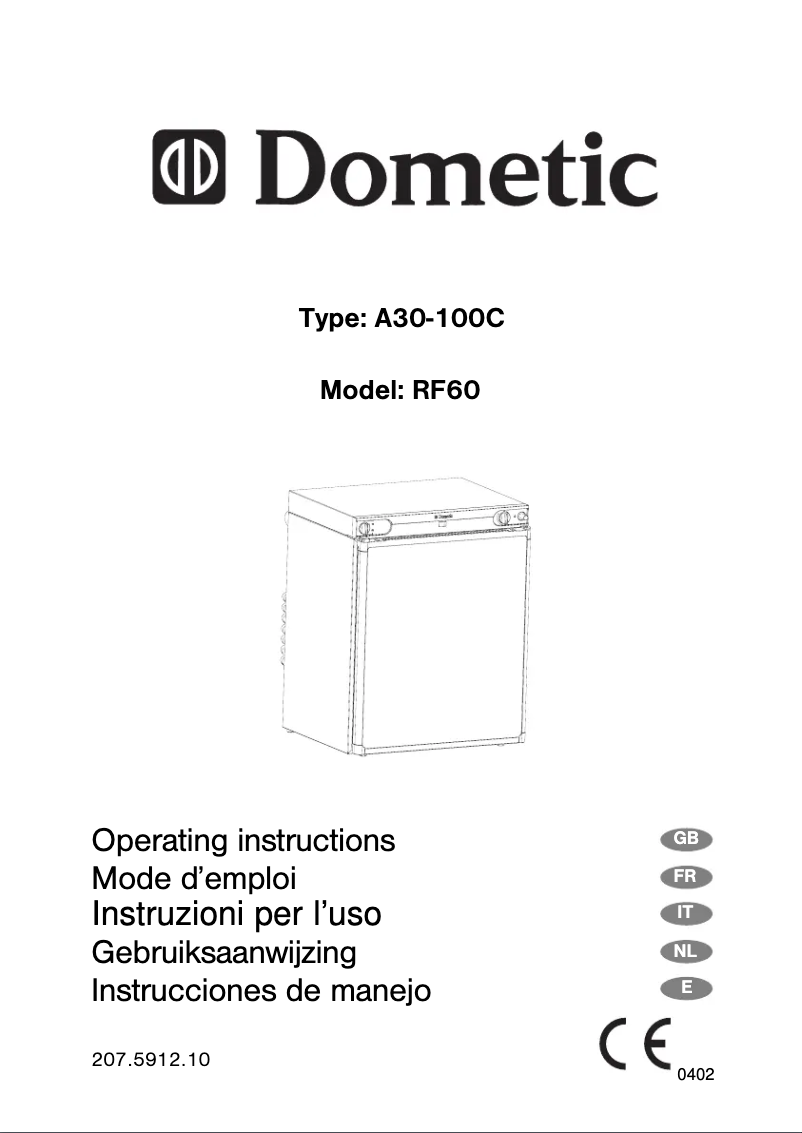 Imagen de la primera página del manual del dispositivo CombiCool RF 60
