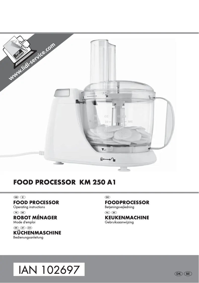 Image de la première page du manuel de l'appareil KM 250 A1