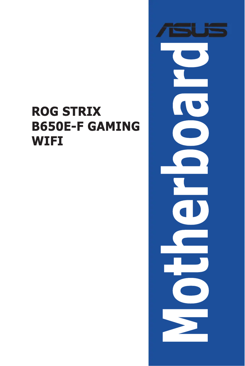 Page 1 de la notice Manuel utilisateur Asus ROG STRIX B650E-F Gaming WIFI