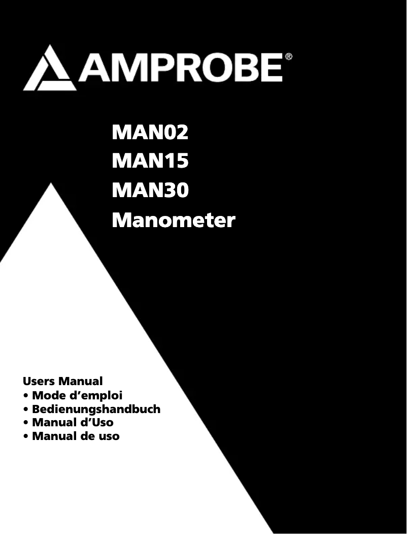 Page n°1 - Manuel utilisateur Amprobe MAN30