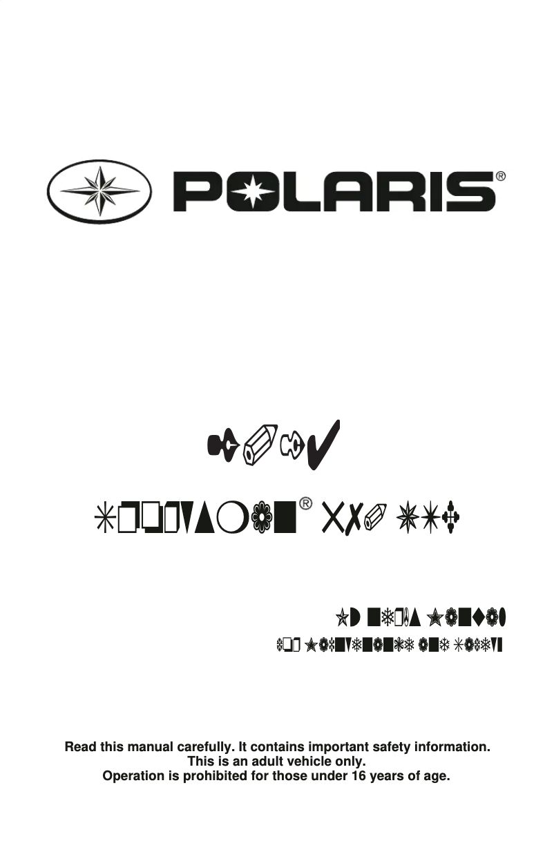 Page n°1 - Manuel utilisateur Polaris Sportsman 570 UTE (2014)