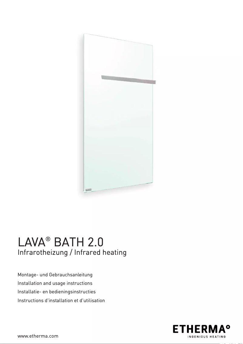 Page n°1 - Manuel utilisateur Etherma LAVA BATH 2.0