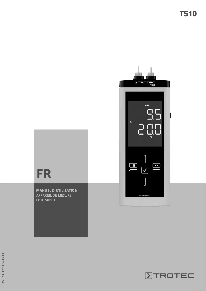 Image de la première page du manuel de l'appareil T510