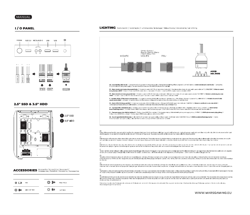 Page 1 de la notice Manuel utilisateur Mars Gaming MC-NEO