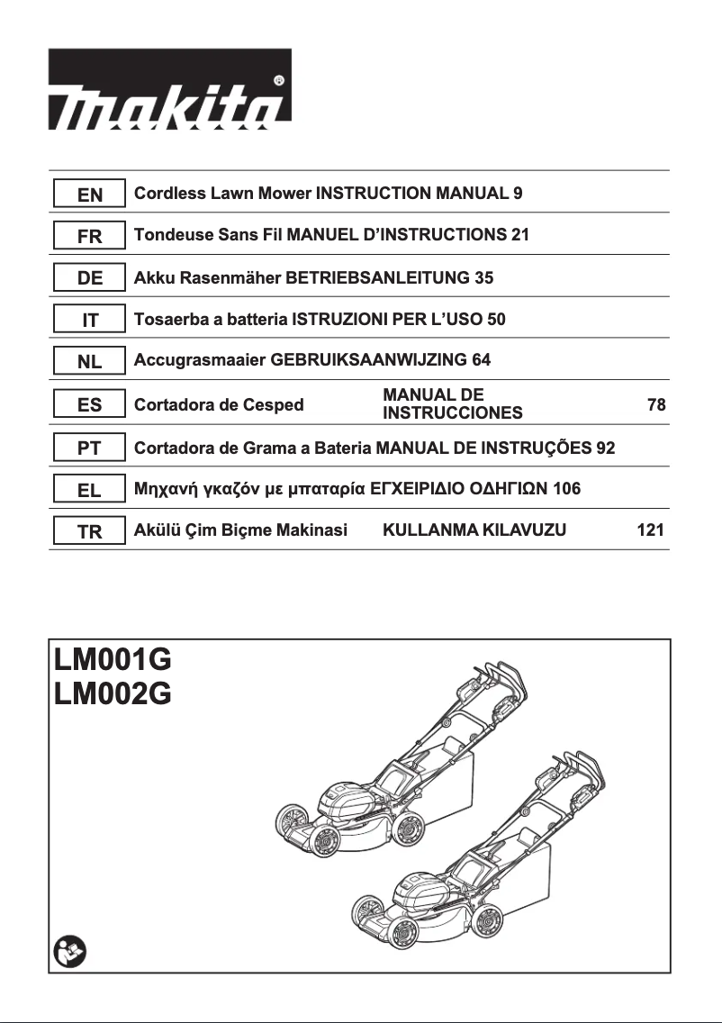 Page n°1 - Manuel utilisateur Makita LM001G