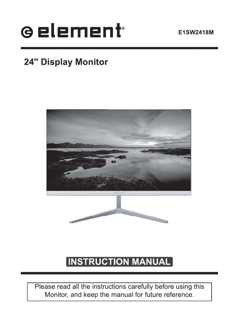 Page 1 de la notice Manuel utilisateur Element E1SW2418M