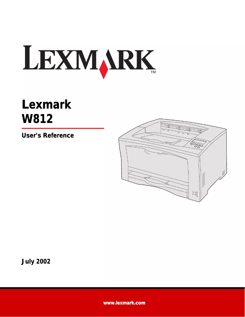 Page 1 de la notice Manuel utilisateur Lexmark W812
