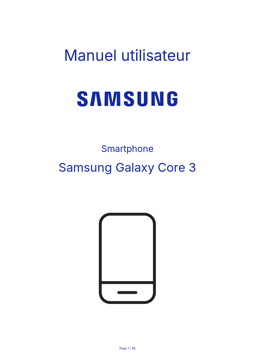 Page n°1 - Manuel utilisateur Samsung Galaxy Core 3