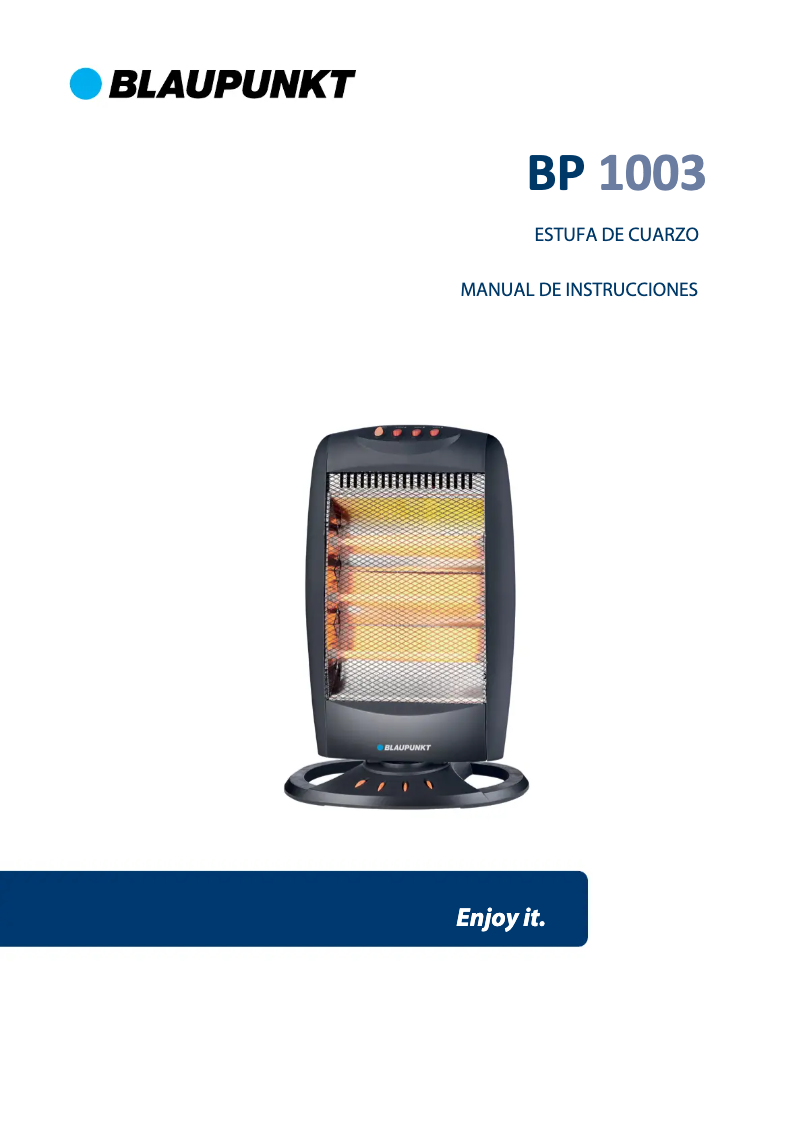 Página 1 del manual Manual de usuario Blaupunkt BP1003