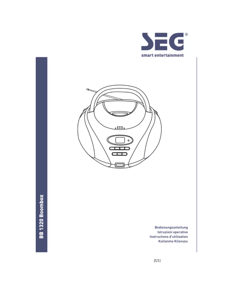 Page n°1 - Manuel utilisateur SEG BB 1320