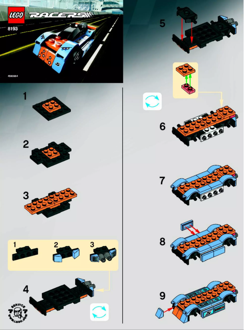 Page 1 de la notice Manuel utilisateur Lego Racers 8193