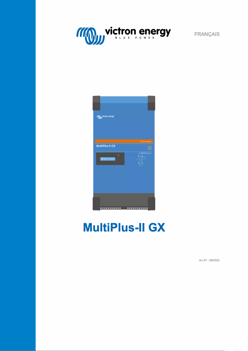 Page 1 de la notice Manuel utilisateur Victron Energy MultiPlus-II GX