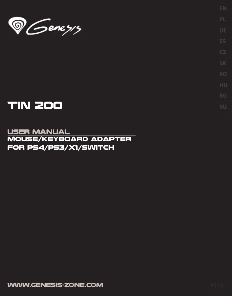 Página 1 del manual Manual de usuario Genesis Tin 200