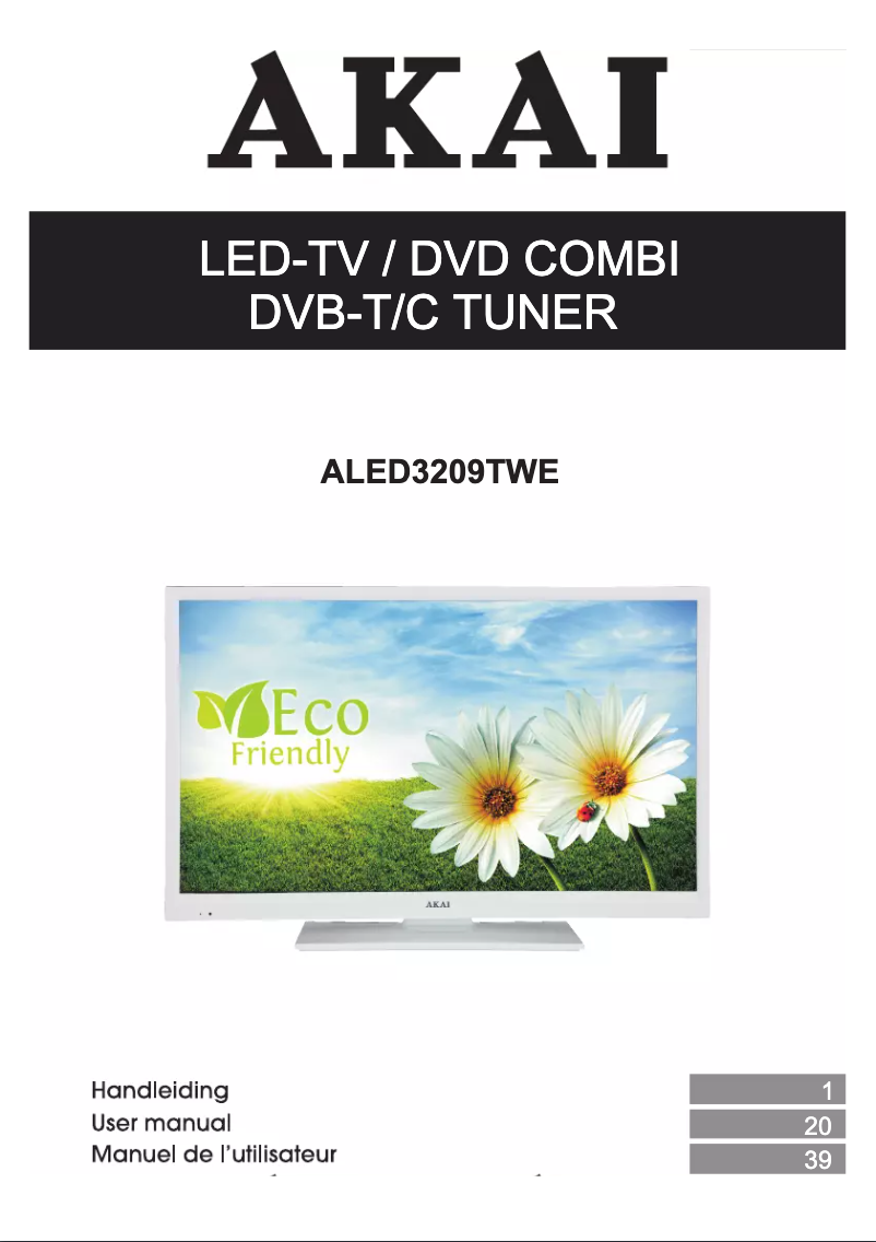 Page n°1 - Manuel utilisateur AKAI ALED3209TWE