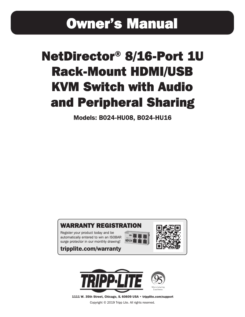 Page n°1 - Manuel utilisateur Tripp Lite B024-HU08