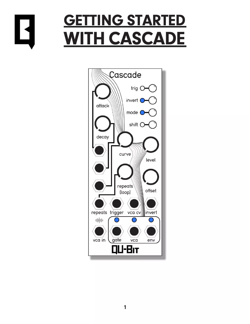 First page image of the manual for Cascade