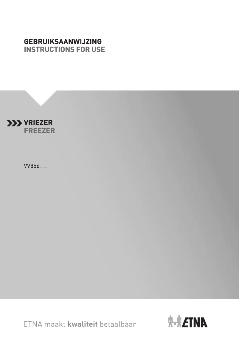 Page 1 de la notice Manuel utilisateur Etna VV856WIT