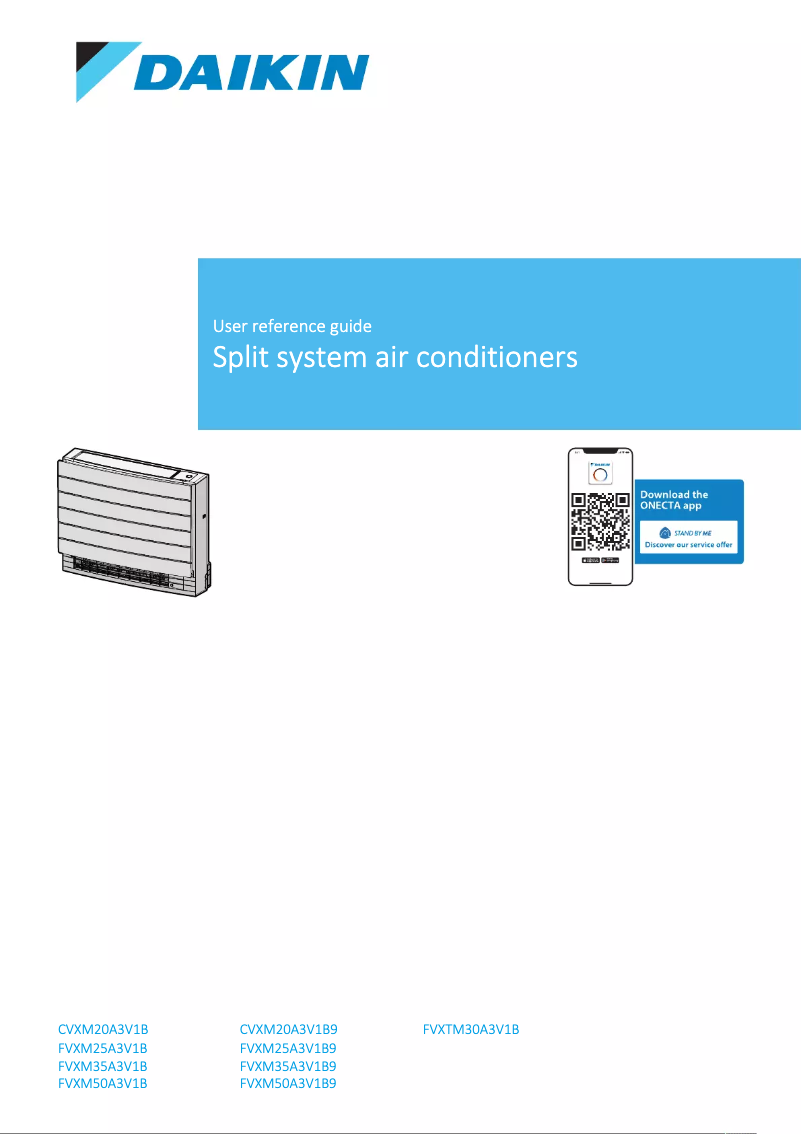 Page 1 de la notice Manuel utilisateur Daikin CVXM20A3V1B9