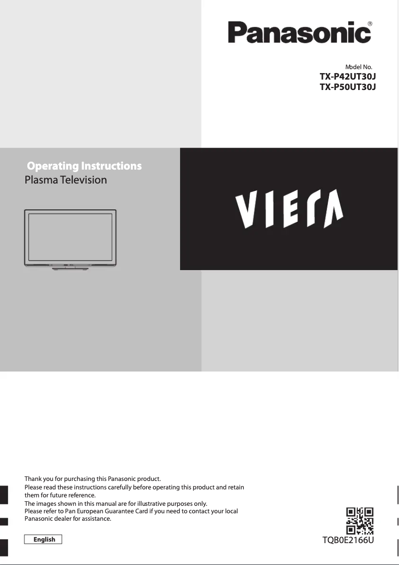 Page 1 de la notice Manuel utilisateur Panasonic Viera TX-P50UT30J