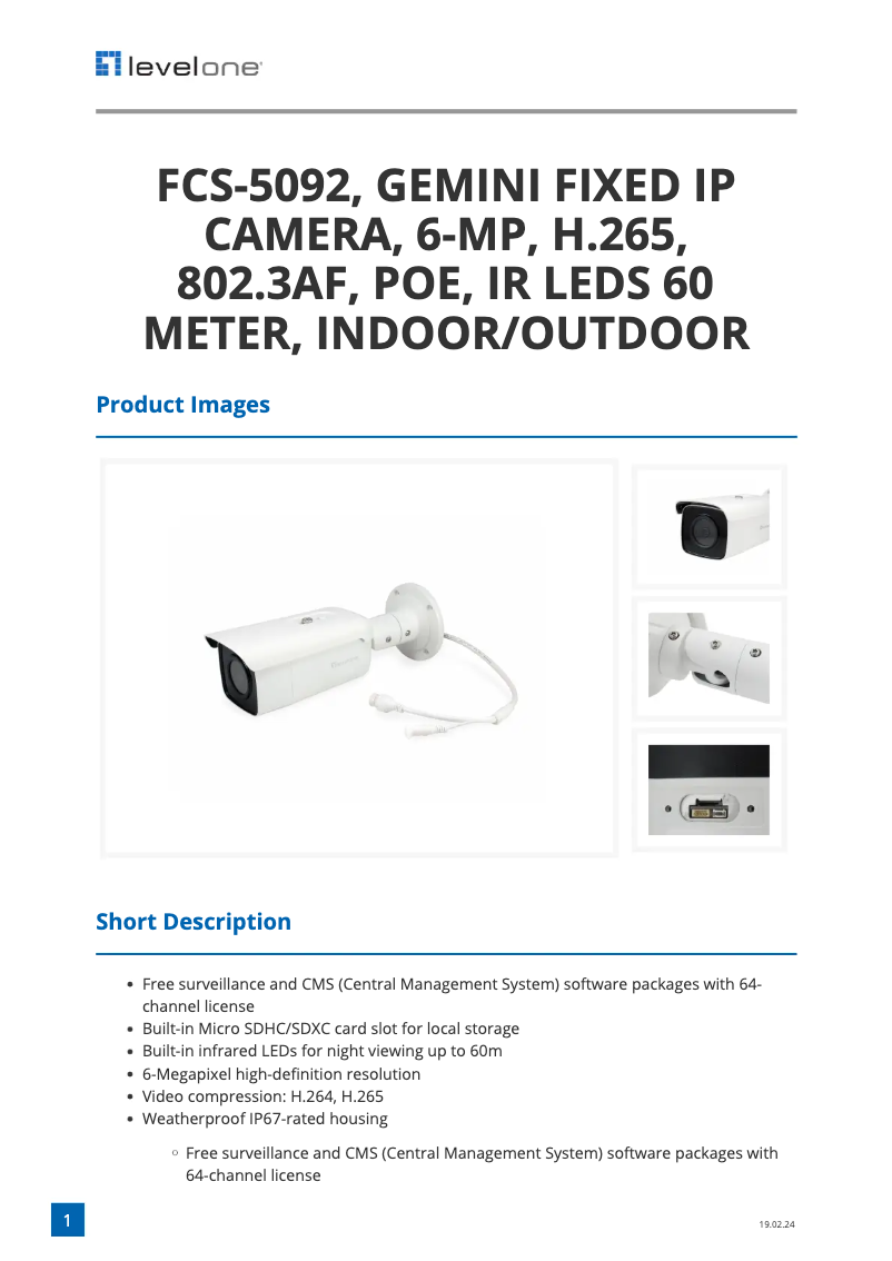 Image de la première page du manuel de l'appareil FCS-5092