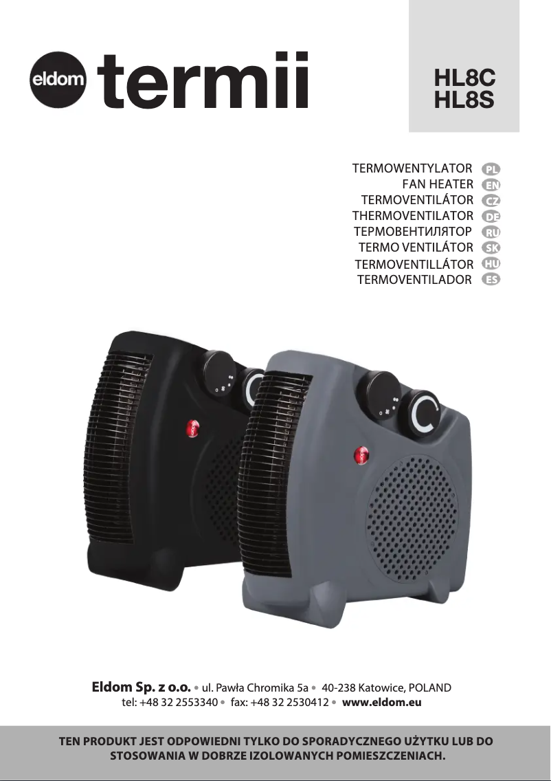 Image de la première page du manuel de l'appareil Termi HL8S