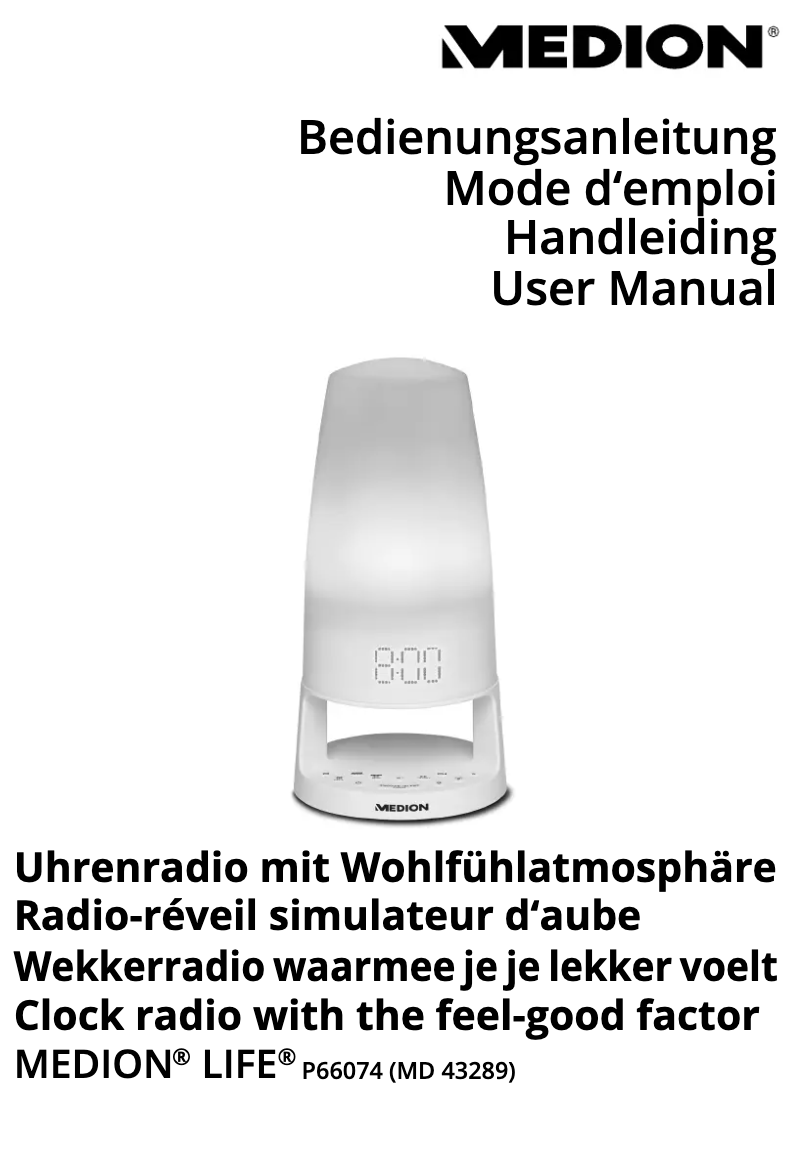 Imagen de la primera página del manual del dispositivo LIFE P66074 (MD 43289)