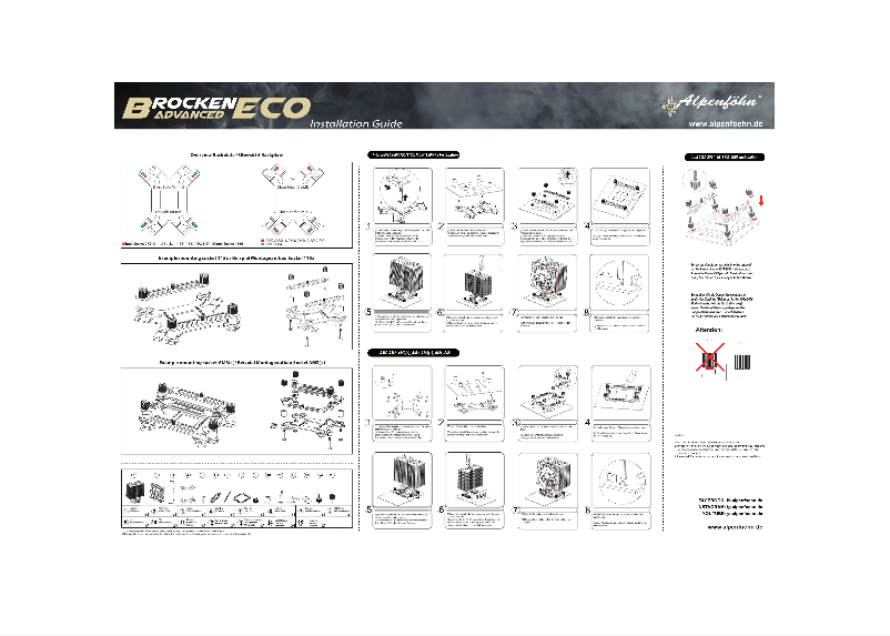 Page 1 de la notice Manuel utilisateur Alpenföhn Brocken ECO Advanced