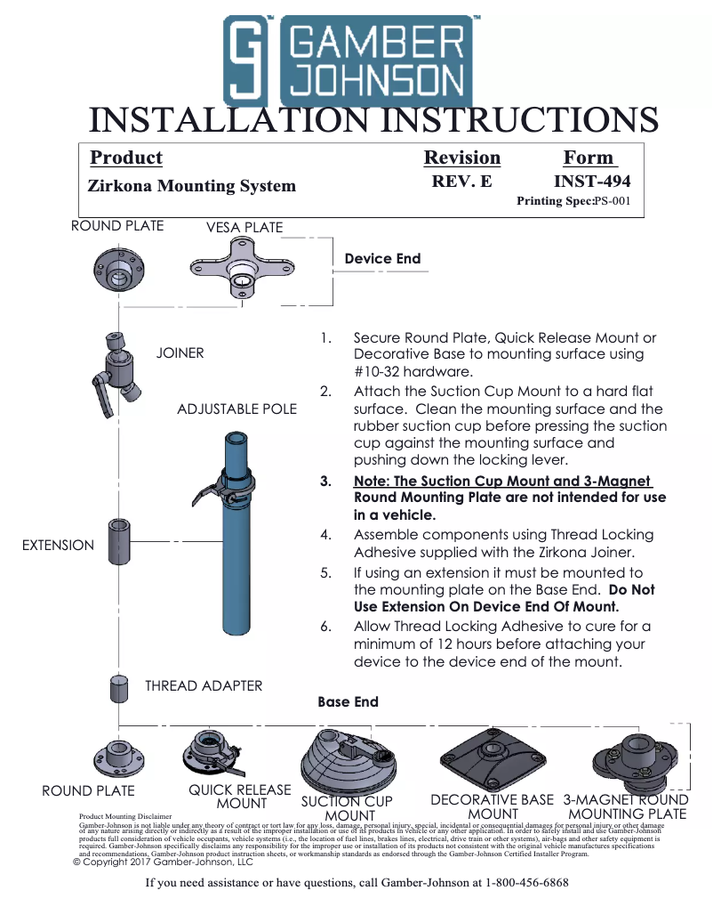 Page n°1 - Manuel utilisateur Zirkona 7110-1234
