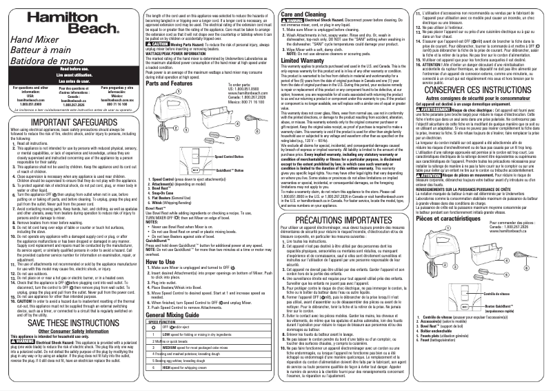 Image de la première page du manuel de l'appareil 62700