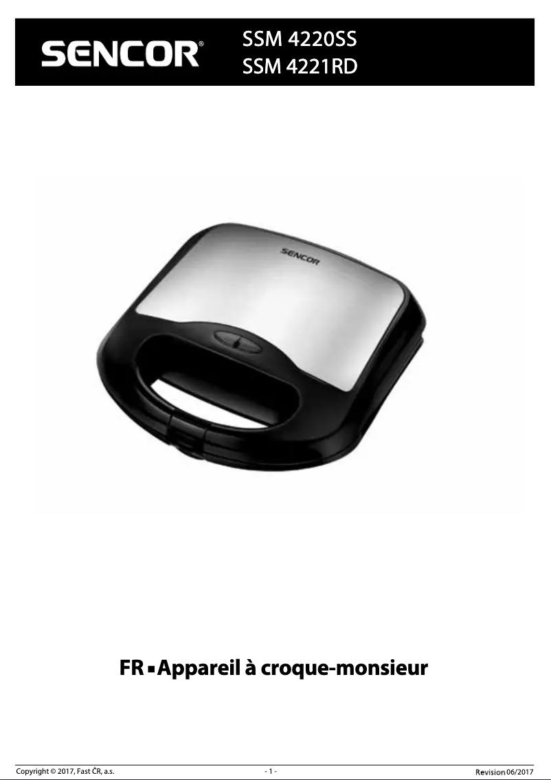 Page 1 de la notice Manuel utilisateur Sencor SSM 4220SS