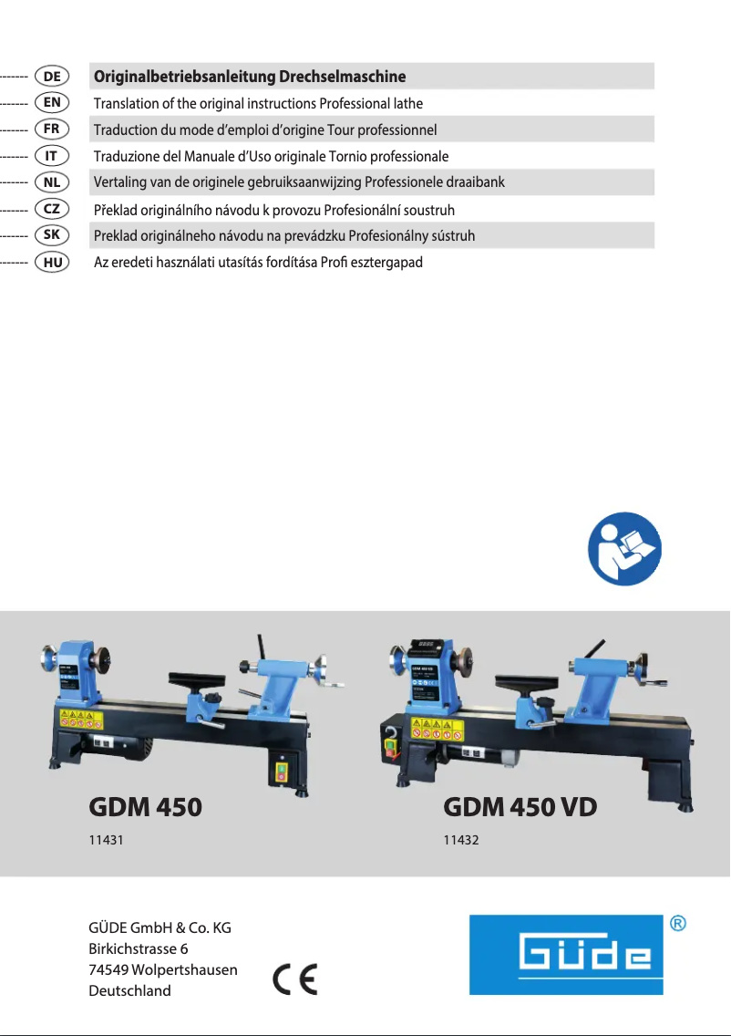 Page 1 de la notice Manuel utilisateur Güde GDM 450